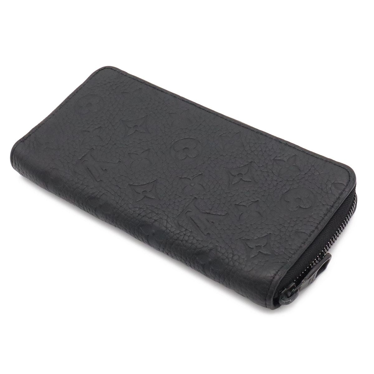 Louis Vuitton Monogram Taurillon Zippy Wallet Vertical Zip Around Leather Noir — view 2