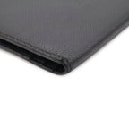 Hermes Bearn Classic Wallet Bifold Courchevel Leather Black Gold — view 3