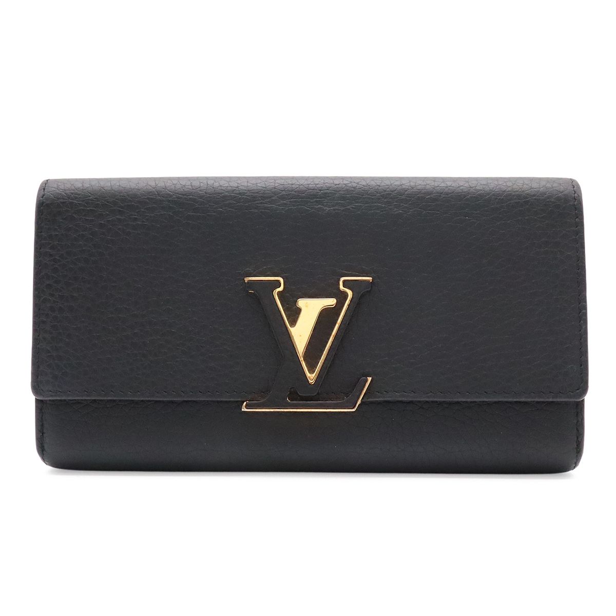 Louis Vuitton Portefeuille Capucines Bifold Wallet Taurillon Leather Noir Black