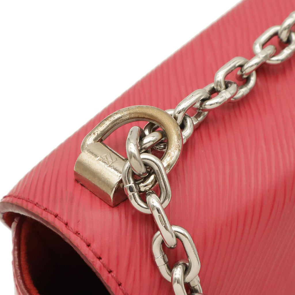 Louis Vuitton Epi Twist MM Shoulder Bag Chain Fuchsia Silver — view 6