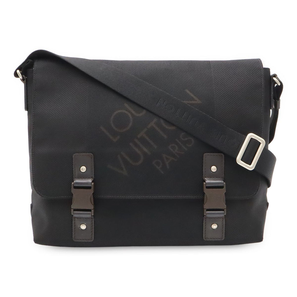 Louis Vuitton Damier Geant Lou Messenger Bag Crossbody Canvas Noir Black