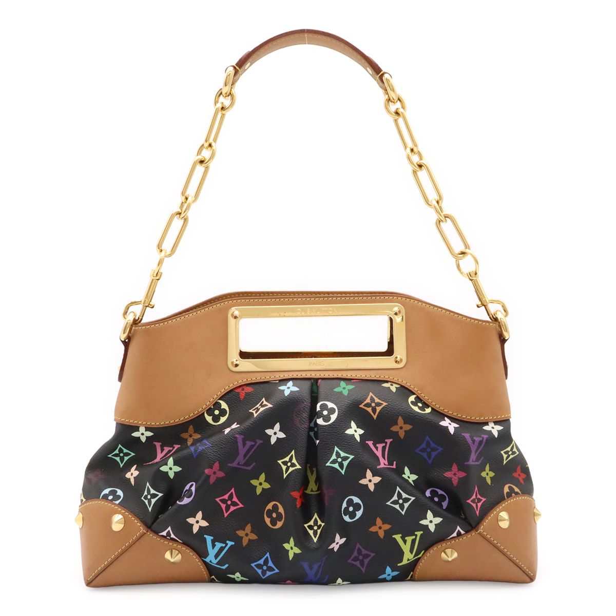 Louis Vuitton Monogram Multicolor Judy MM 2-Way Shoulder Bag Noir Black