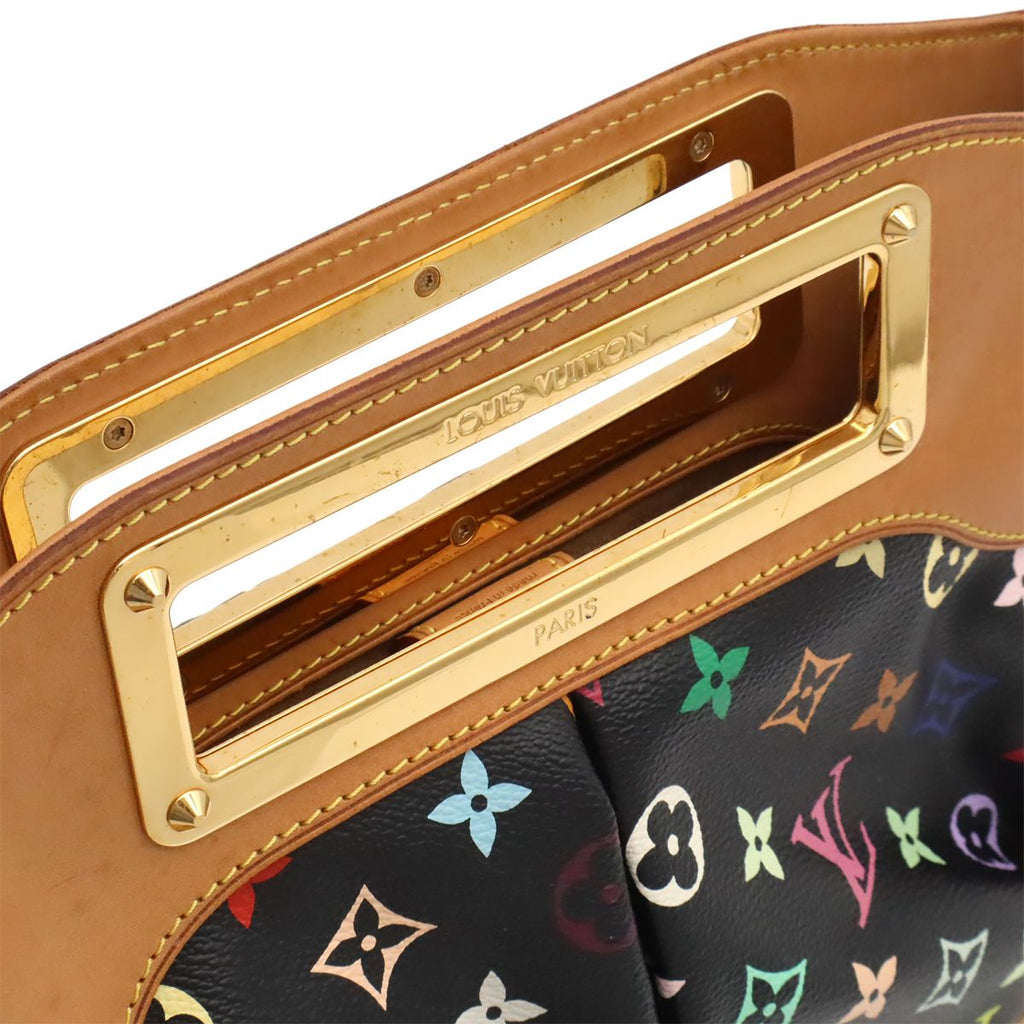 Louis Vuitton Monogram Multicolor Judy MM 2-Way Shoulder Bag Noir Black — view 8