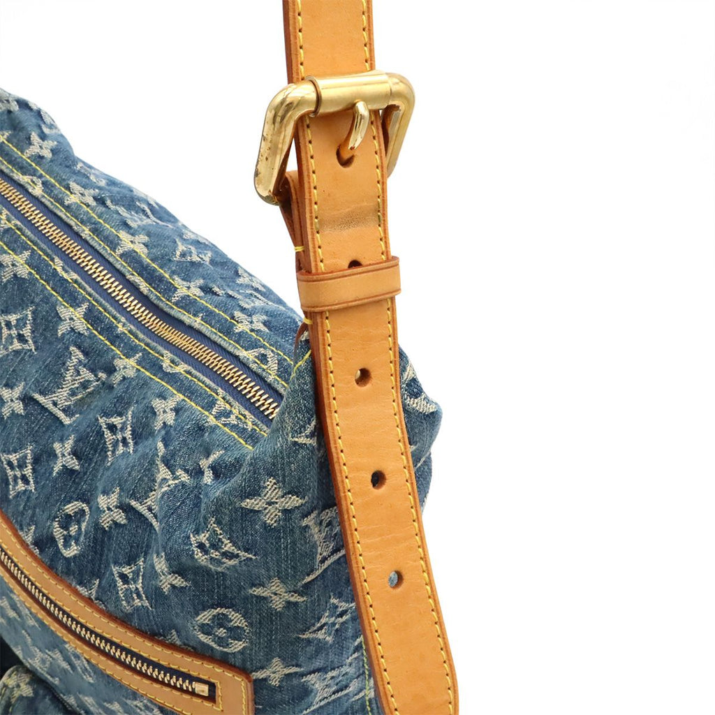 Louis Vuitton Monogram Denim Baggy GM Shoulder Bag Crossbody Long Strap Blue — view 5