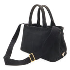 Prada Canapa Tote 2-Way Shoulder Bag Canvas Nero Black Gold — view 2
