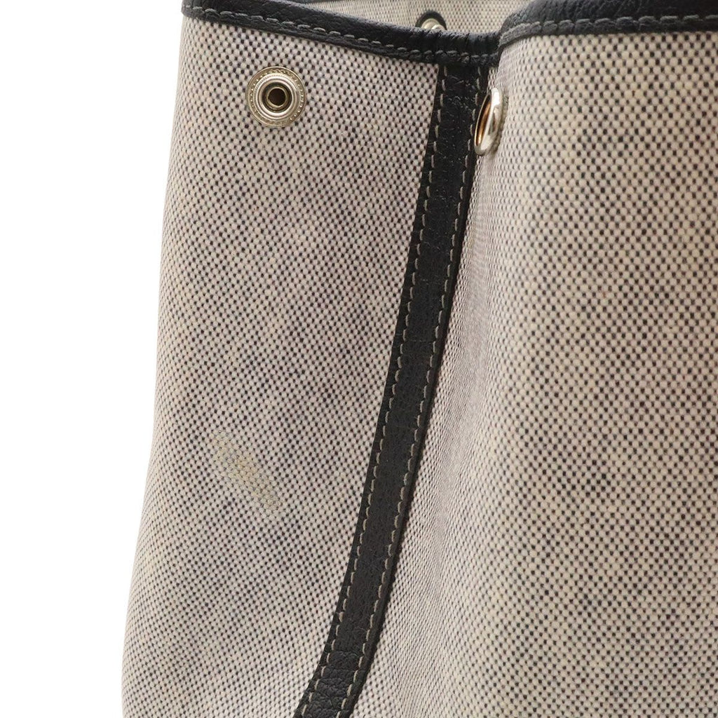Hermes Garden Party PM Tote Shoulder Bag Toile H Canvas Black — view 8