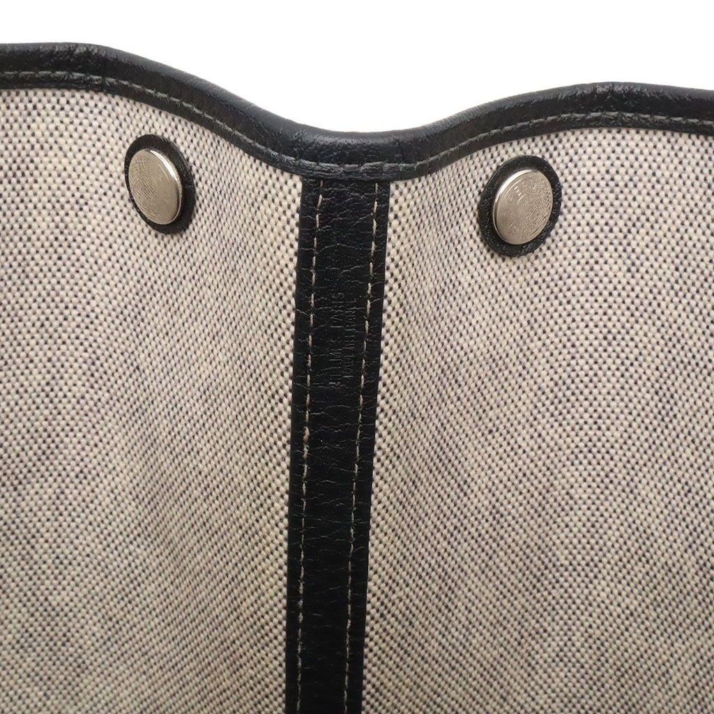 Hermes Garden Party PM Tote Shoulder Bag Toile H Canvas Black — view 6