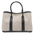 Hermes Garden Party PM Tote Shoulder Bag Toile H Canvas Black