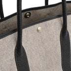 Hermes Garden Party PM Tote Shoulder Bag Toile H Canvas Black — view 7