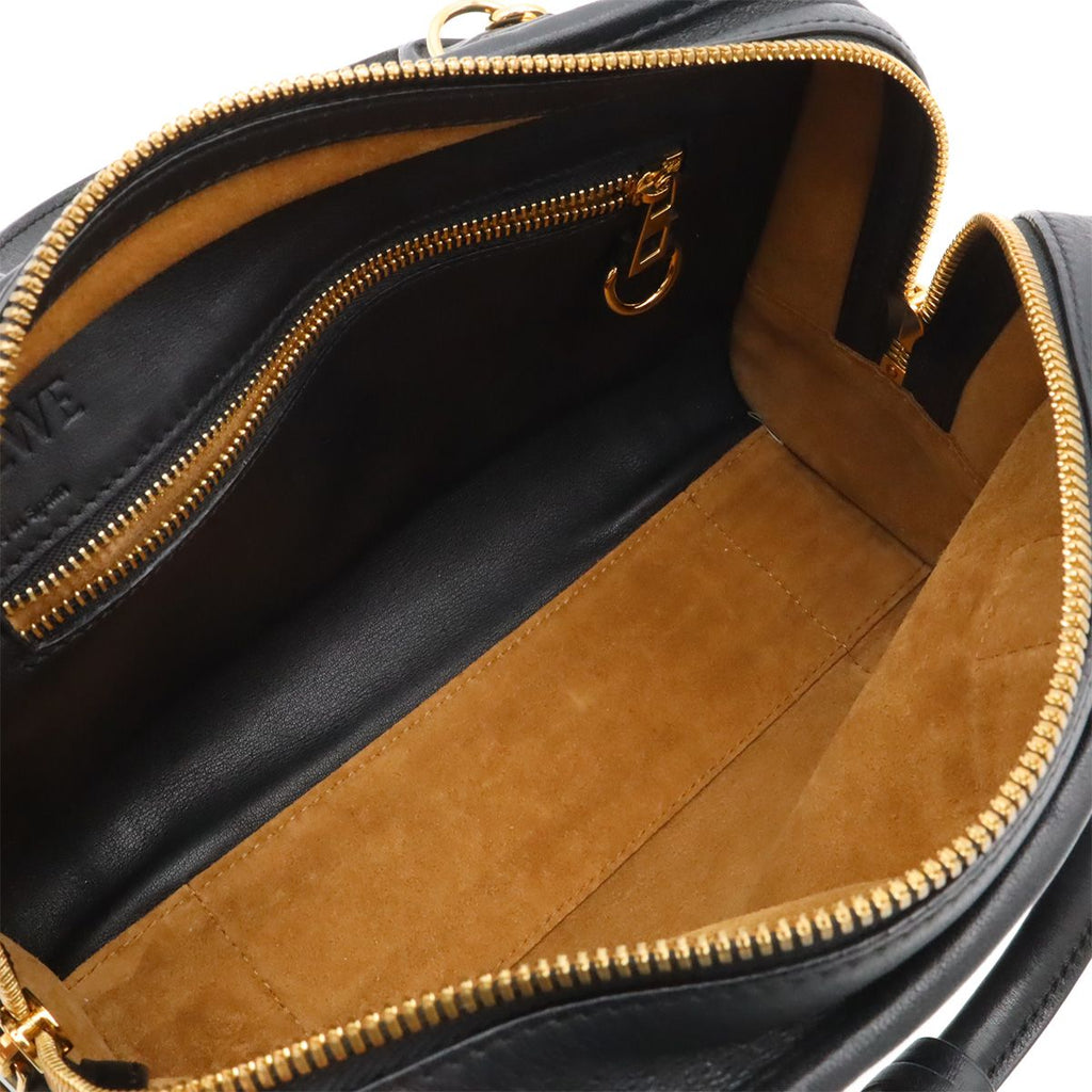 Loewe Amazona 23 Anagram Mini Boston 2-Way Shoulder Bag Leather Black Gold — view 8