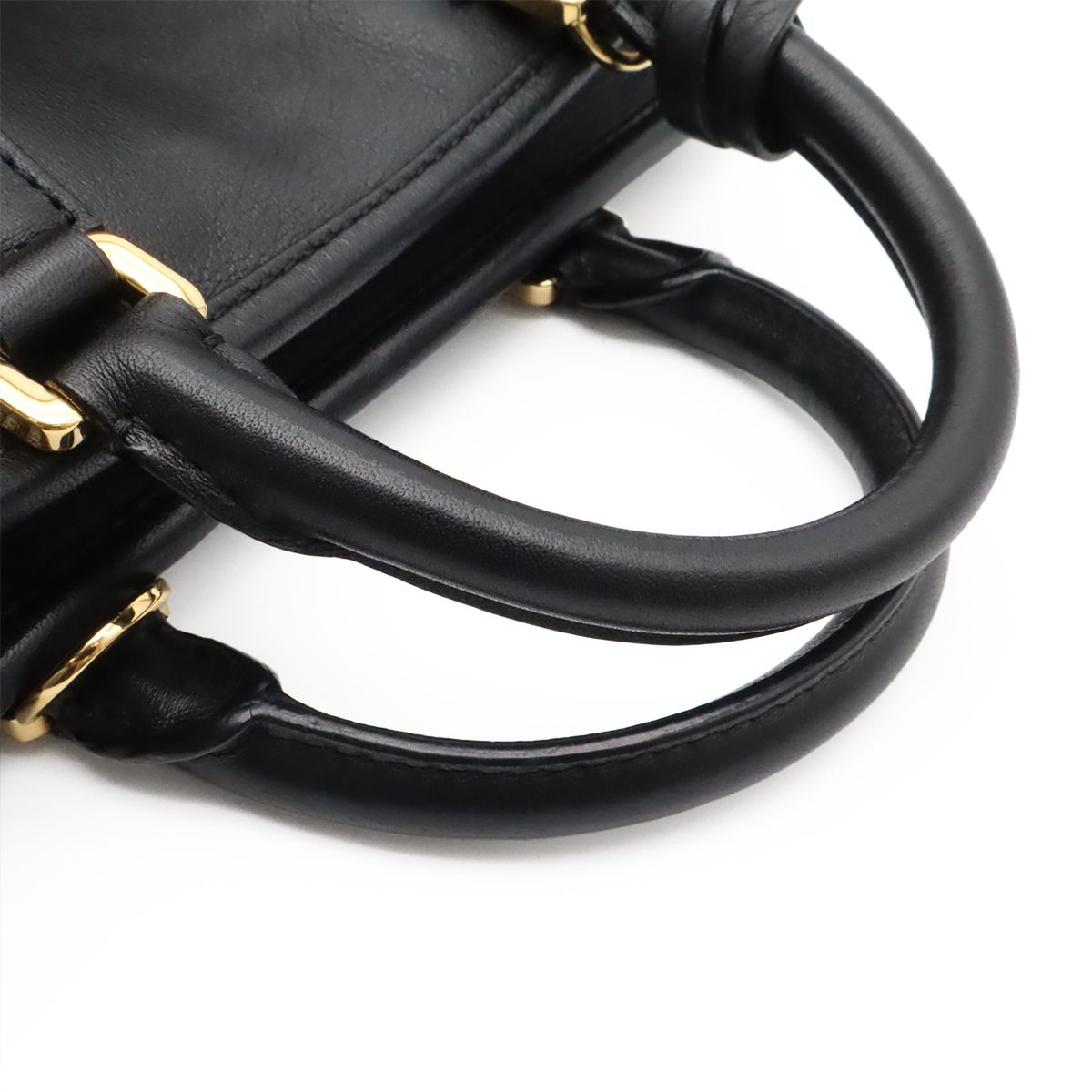 Loewe Amazona 23 Anagram Mini Boston 2-Way Shoulder Bag Leather Black Gold — view 4