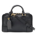 Loewe Amazona 23 Anagram Mini Boston 2-Way Shoulder Bag Leather Black Gold