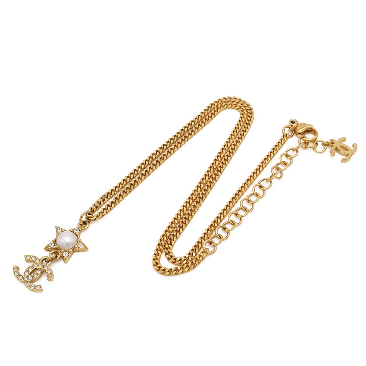 Chanel CC Logo CC Star Pearl Pendant Faux Rhinestone — view 2