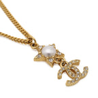 Chanel CC Logo CC Star Pearl Pendant Faux Rhinestone — view 3