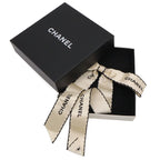 Chanel Ribbon Brooch Logo Bag Motif Satin Ivory Black — view 8