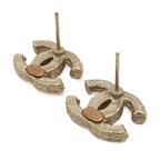 Chanel CC Logo Pearl Earrings Faux Gold White — view 5