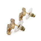 Chanel Cruise Collection CC Logo Earrings Rhinestone Gold — view 2