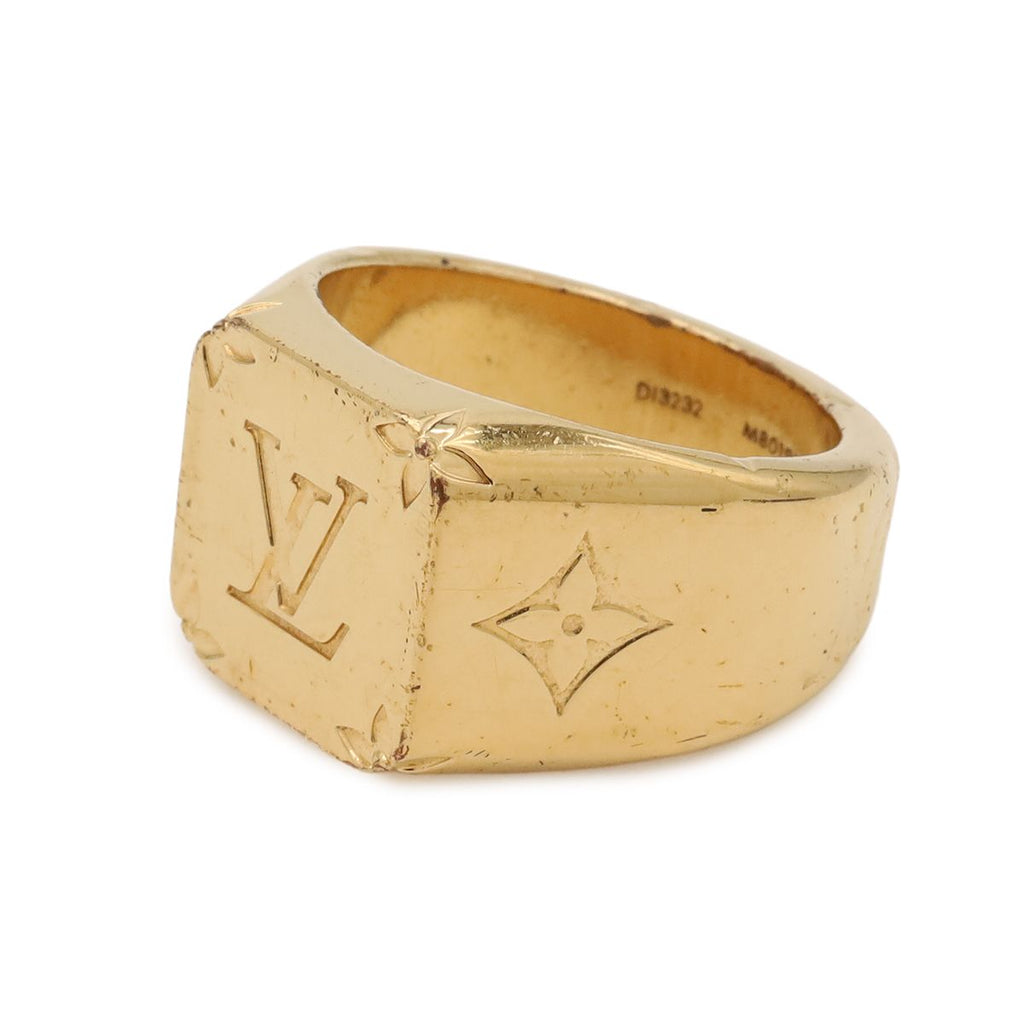 Louis Vuitton Signet Ring Monogram L JP Gold Plated — view 2