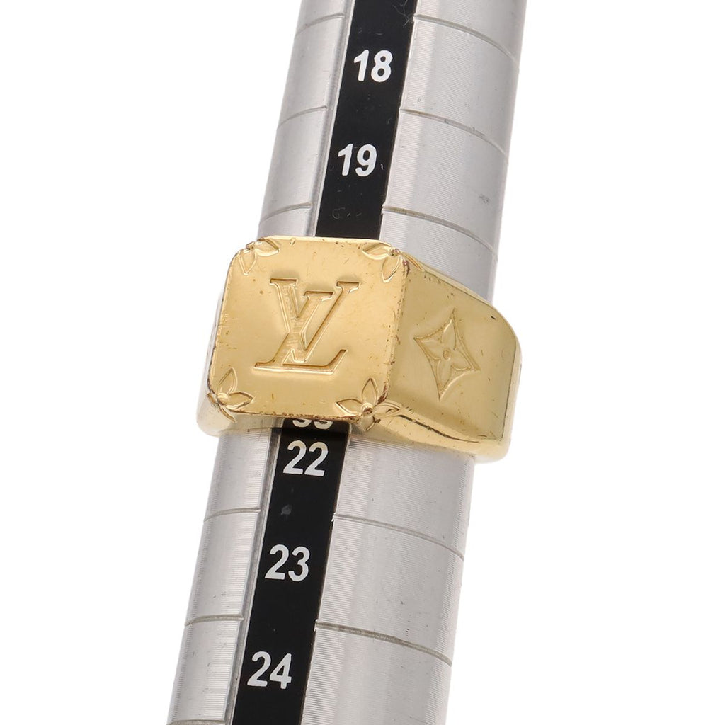 Louis Vuitton Signet Ring Monogram L JP Gold Plated — view 6