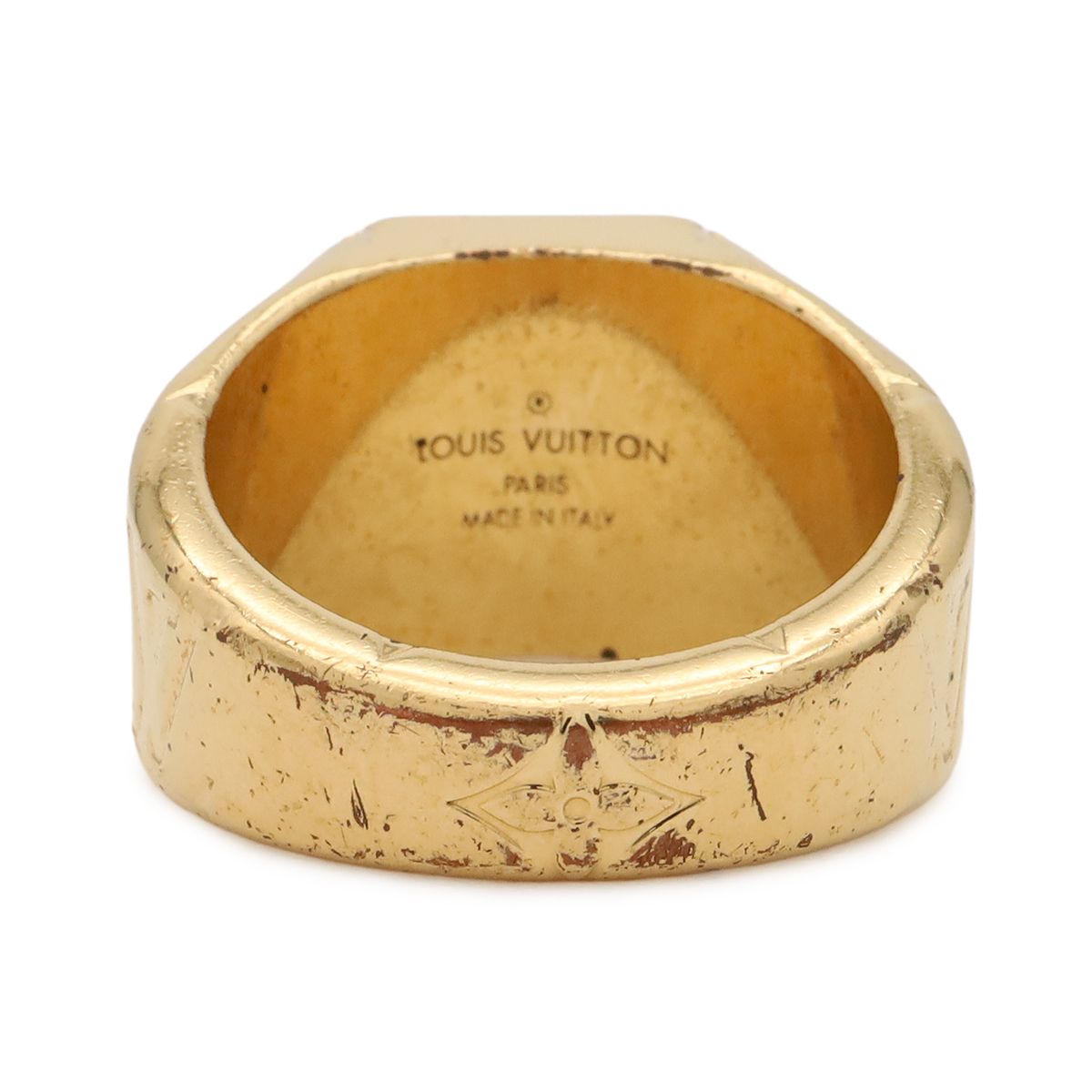 Louis Vuitton Signet Ring Monogram L JP Gold Plated — view 3