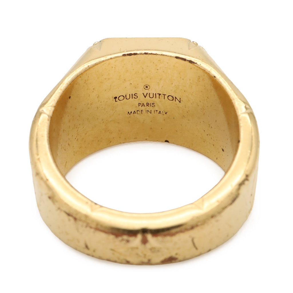 Louis Vuitton Signet Ring Monogram L JP Gold Plated — view 4