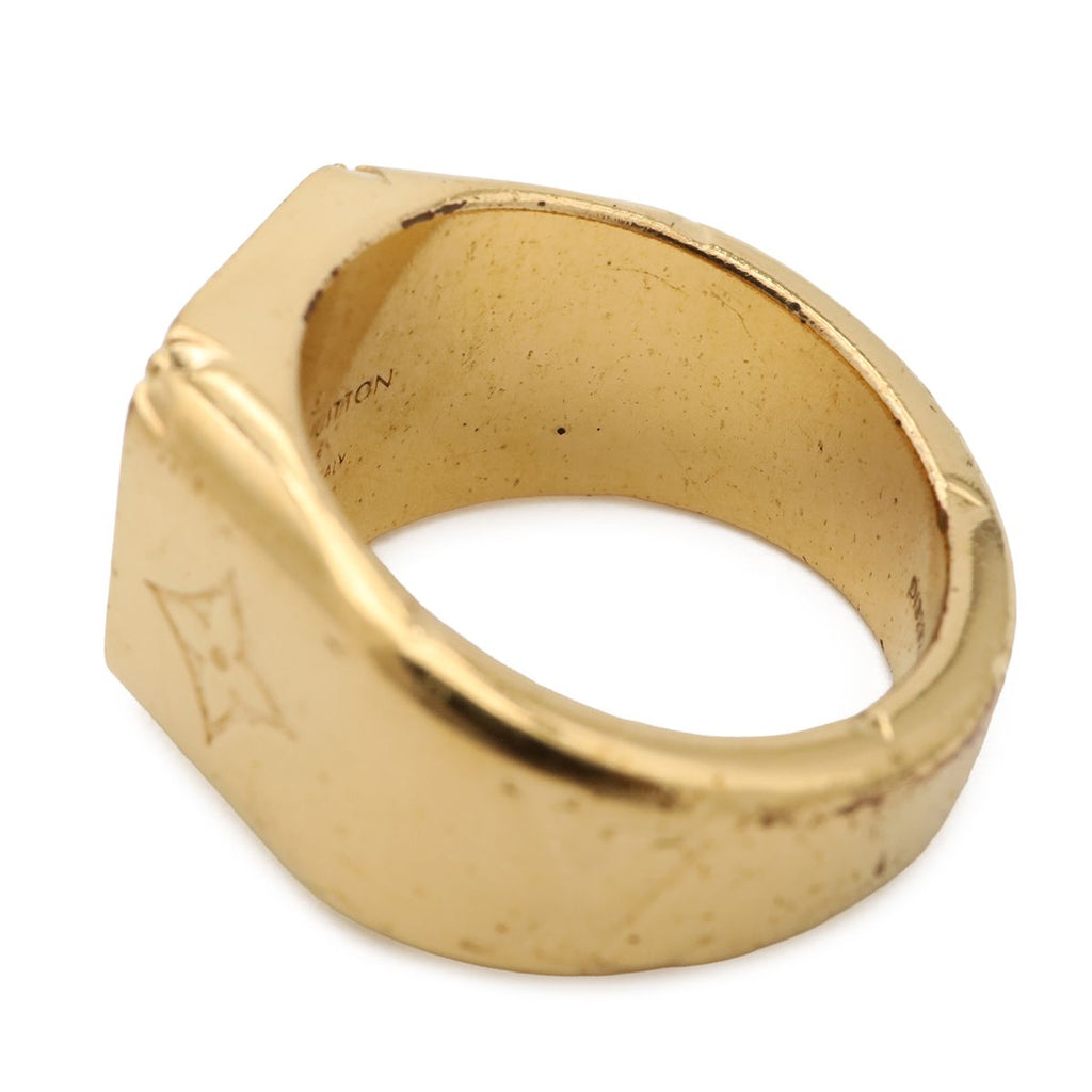 Louis Vuitton Signet Ring Monogram L JP Gold Plated — view 5