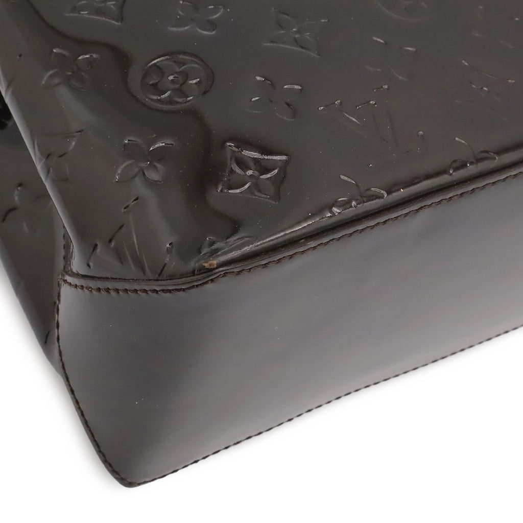 Louis Vuitton Monogram Vernis Wilshire PM Tote Bag Patent Calfskin Amarante — view 3