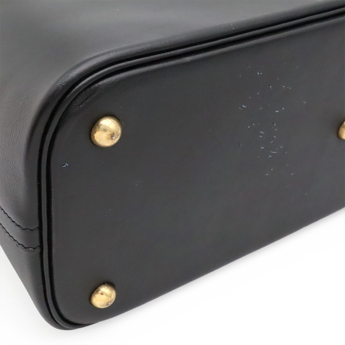 Hermes Bolide 35 Tote 2-Way Shoulder Bag Leather Black Gold — view 3