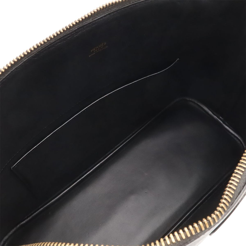 Hermes Bolide 35 Tote 2-Way Shoulder Bag Leather Black Gold — view 6
