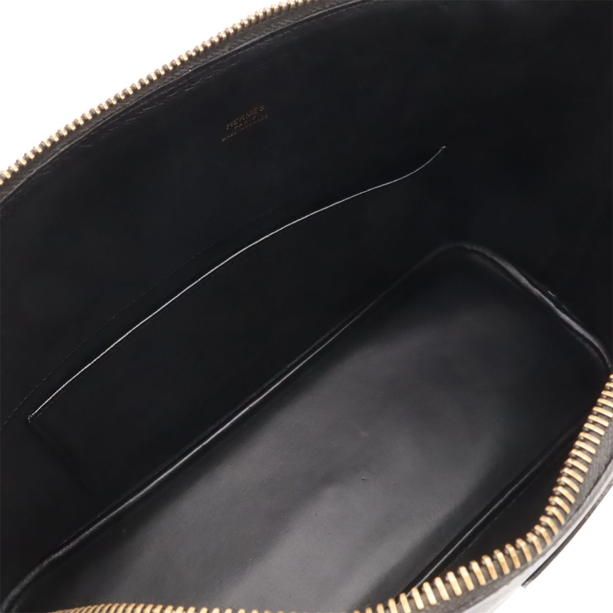 Hermes Bolide 35 Tote 2-Way Shoulder Bag Leather Black Gold — view 6