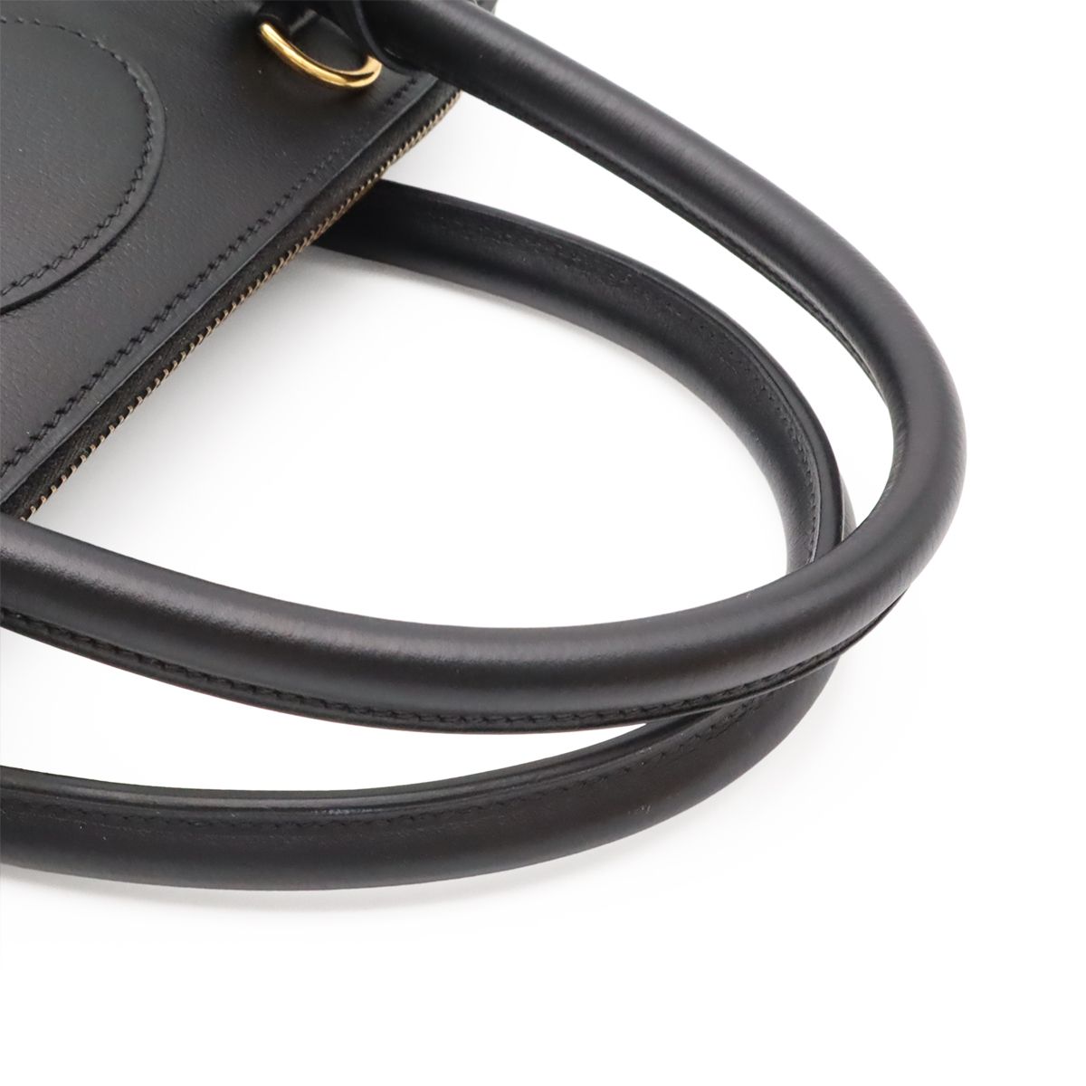 Hermes Bolide 35 Tote 2-Way Shoulder Bag Leather Black Gold — view 4