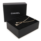 Chanel CC Logo Chain Pendant Metal Rhinestone Gold — view 7