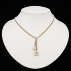 Chanel CC Logo Chain Pendant Metal Rhinestone Gold — view 6
