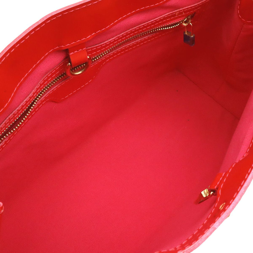 Louis Vuitton Monogram Vernis Wilshire PM Tote Bag Patent Calfskin Rose Pop — view 5