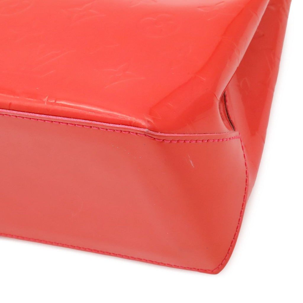 Louis Vuitton Monogram Vernis Wilshire PM Tote Bag Patent Calfskin Rose Pop — view 3
