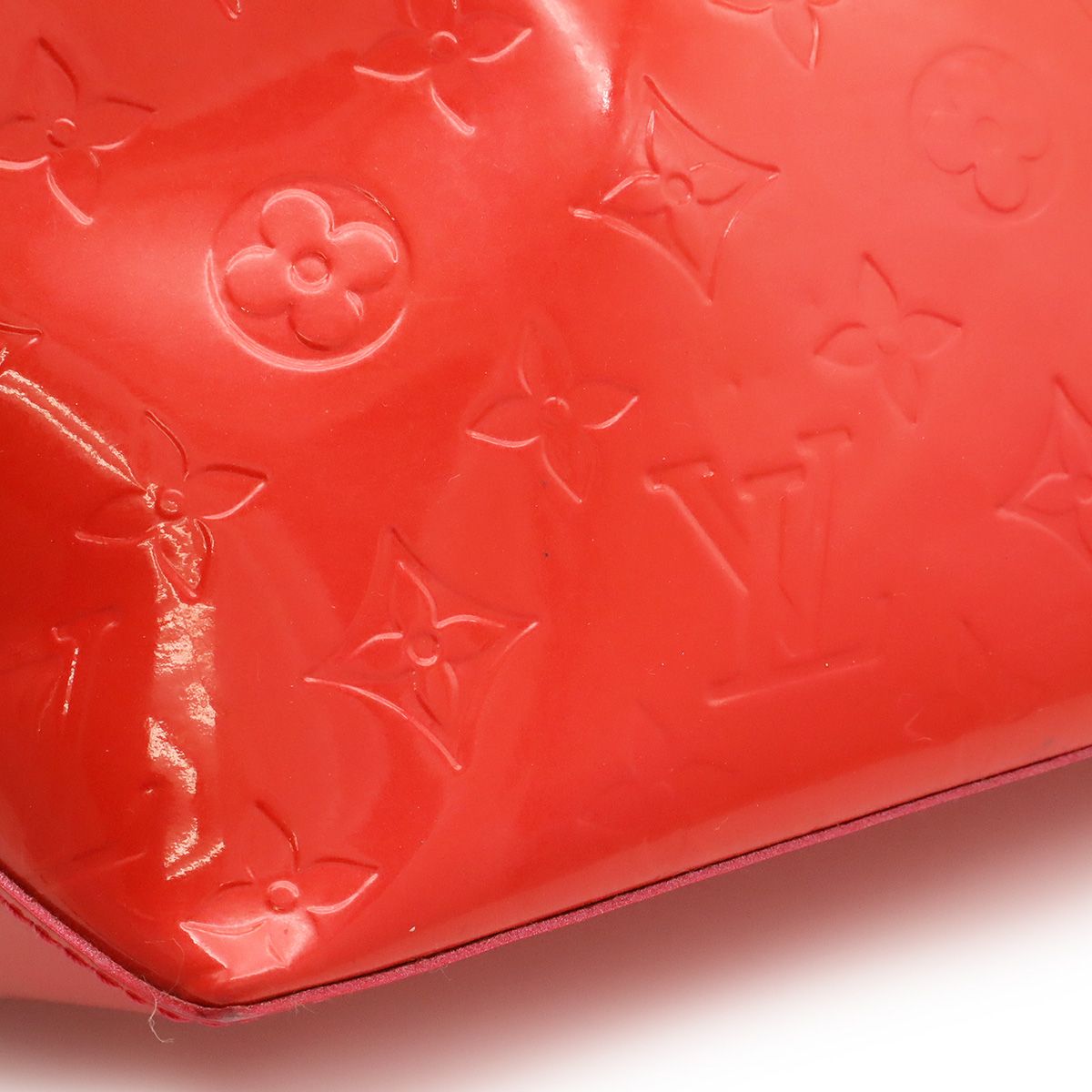 Louis Vuitton Monogram Vernis Wilshire PM Tote Bag Patent Calfskin Rose Pop — view 8