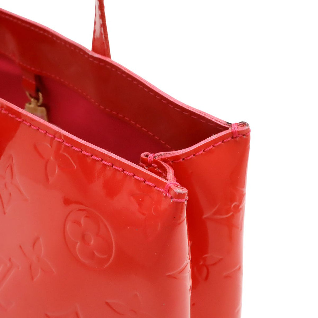 Louis Vuitton Monogram Vernis Wilshire PM Tote Bag Patent Calfskin Rose Pop — view 6