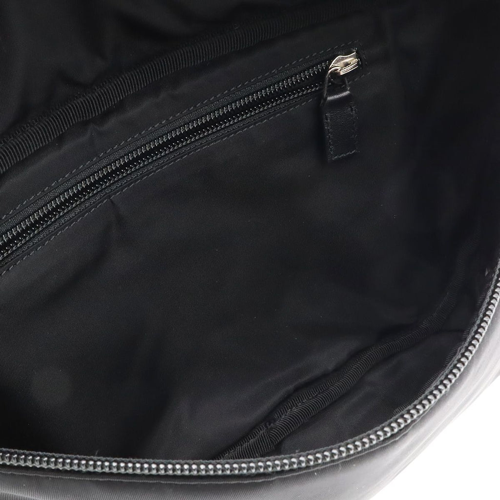 Gucci Logo Nylon Small Belt Bag Waist Pouch Hip Black Silver — view 8