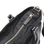 Prada Triangle Tote 2-Way Shoulder Bag Nylon Nero Black Blue Silver — view 5