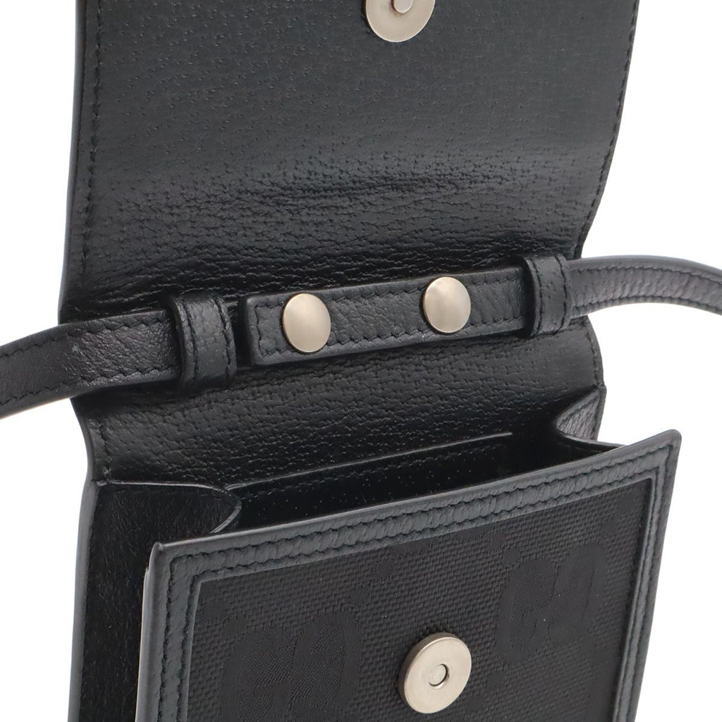 Gucci Off the Grid Pochette Mini Shoulder Bag Nylon Canvas Black — view 6