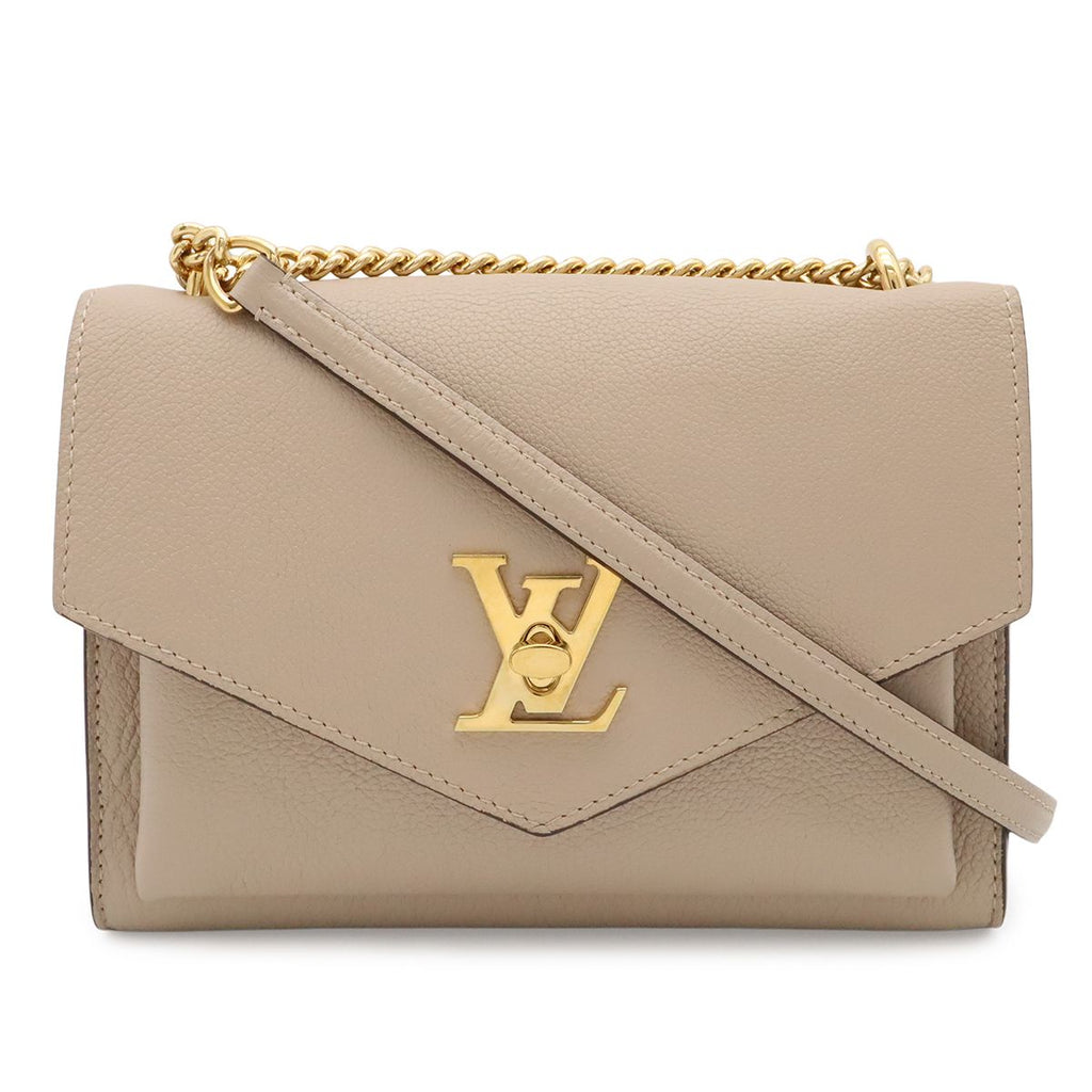 Louis Vuitton My Lockme Chain Shoulder Bag Pochette Leather Greige