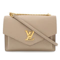 Louis Vuitton My Lockme Chain Shoulder Bag Pochette Leather Greige