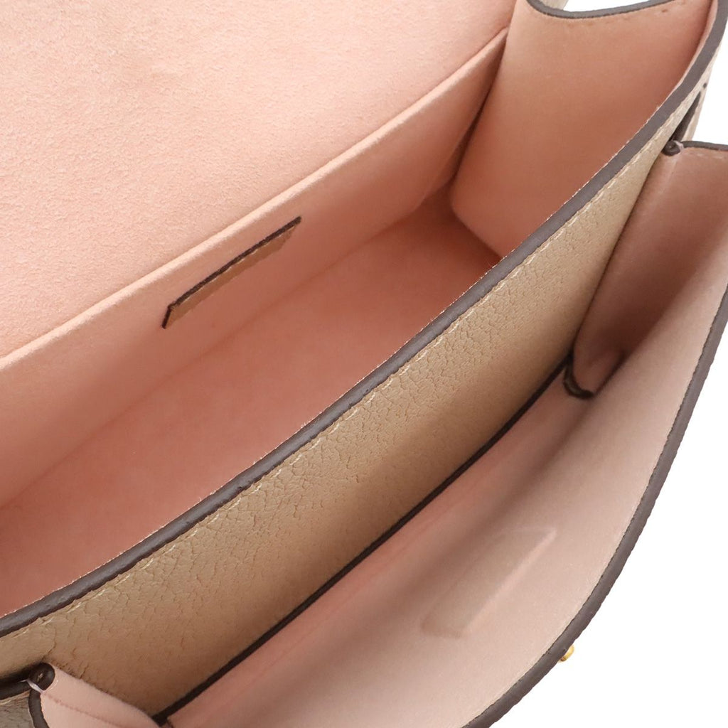 Louis Vuitton My Lockme Chain Shoulder Bag Pochette Leather Greige — view 6