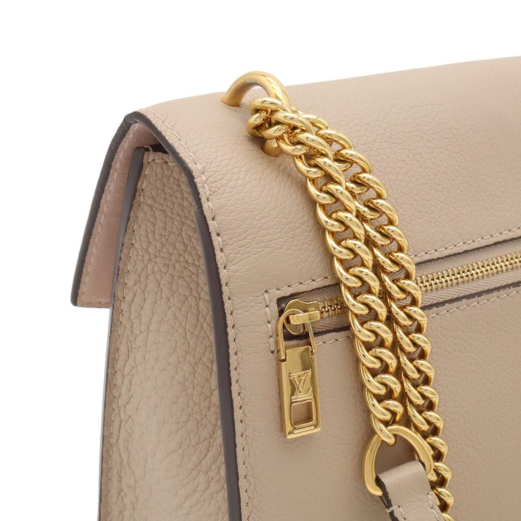 Louis Vuitton My Lockme Chain Shoulder Bag Pochette Leather Greige — view 4