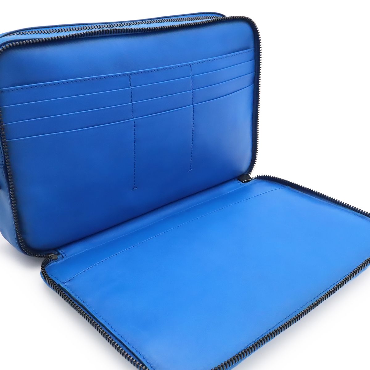 Bottega Veneta Intrecciato Clutch Leather Blue — view 6