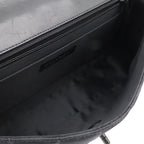 Chanel New Travel Line Chain Shoulder Bag 2-Way Nylon Jacquard Leather Black — view 7
