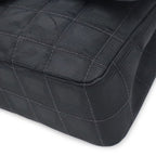 Chanel New Travel Line Chain Shoulder Bag 2-Way Nylon Jacquard Leather Black — view 3