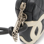 Chanel Cambon Line CC Logo Pouch Shoulder Bag Leather Black Silver — view 6