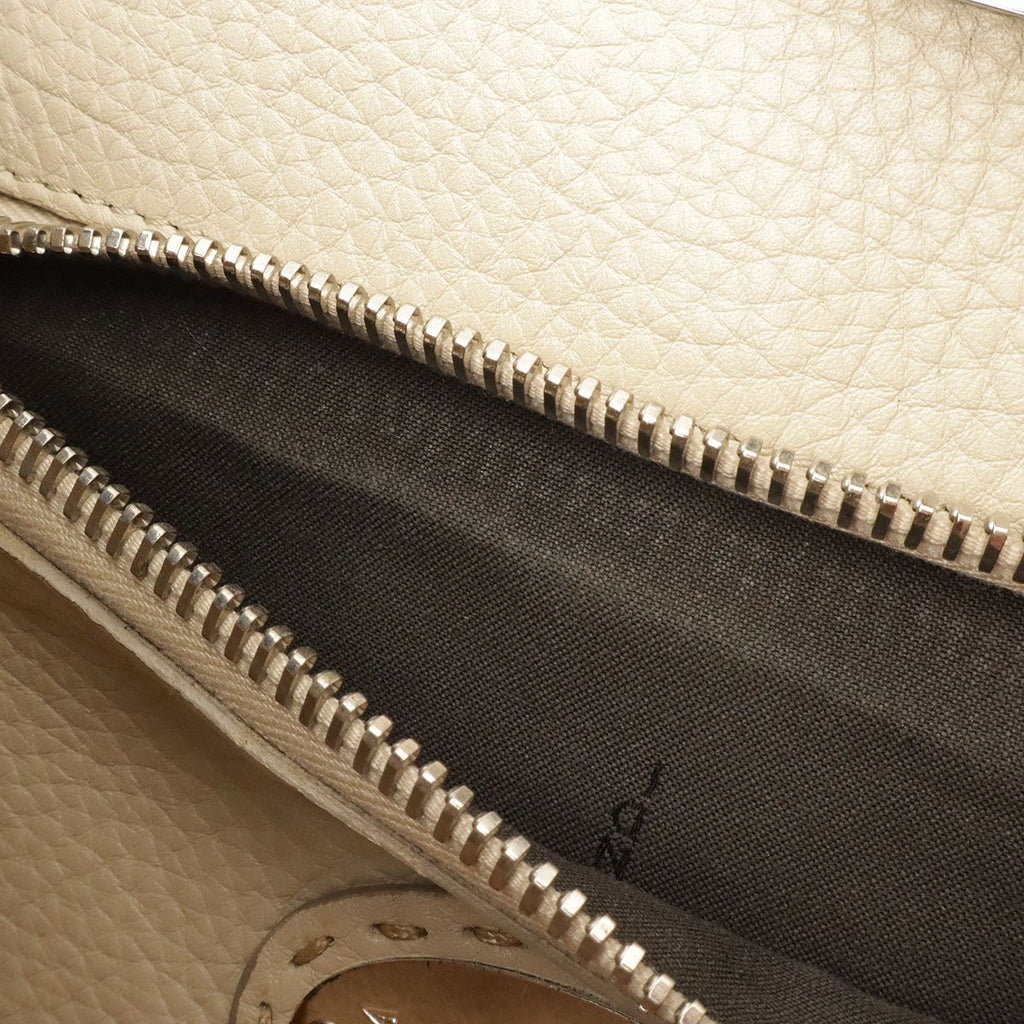 Fendi Selleria Peekaboo Regular Tote 2-Way Shoulder Bag Leather Blue Silver — view 7