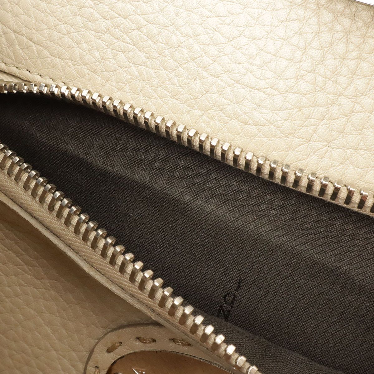 Fendi Selleria Peekaboo Regular Tote 2-Way Shoulder Bag Leather Blue Silver — view 7